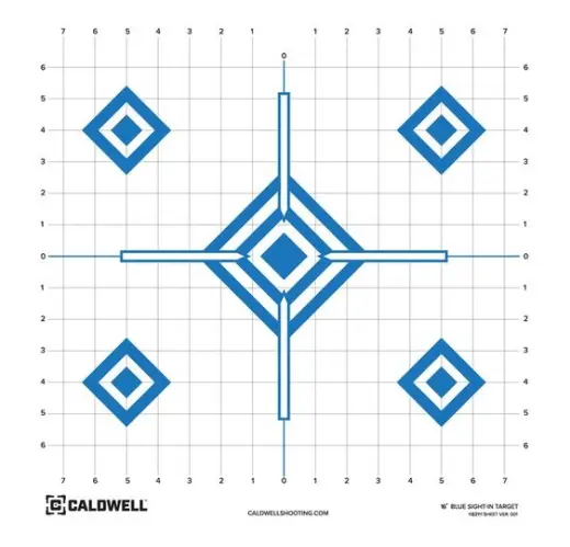 Dobře viditelné terče ideální pro zaměřování pušky nebo pistole na střelnici. Díky jejich 1" mřížkovým liniím a několika střeleckým zónám budete schopni zaměřit svou střelnou zbraň během okamžiku.